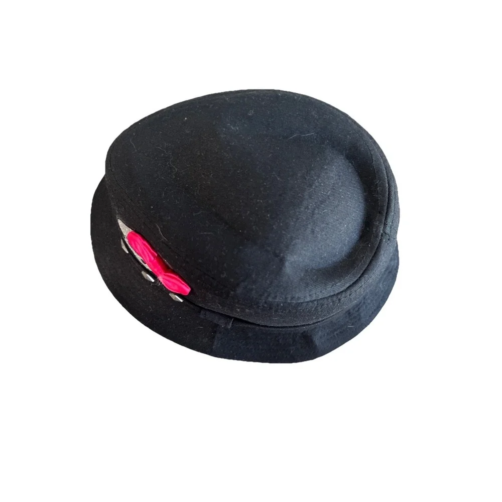 Monster High‎ Black Fedora Hat 2012 Skull Bow Sparkle 2012 Costume Dress Up EUC